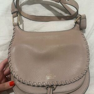 Vince Camuto Taupe Leather Shoulder Bag